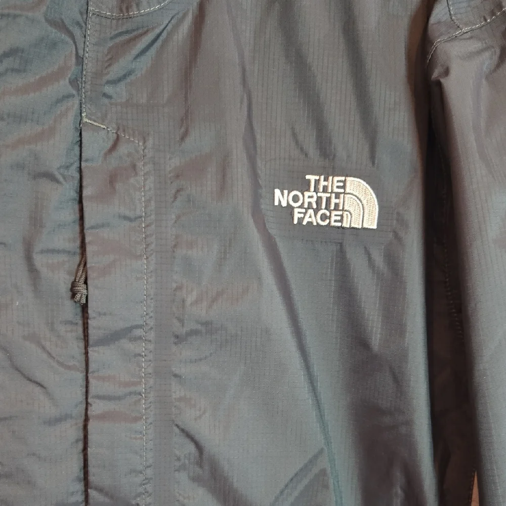 The North Face Men's Large Dark Gray Hooded Hyvent Windbreaker Jacket
